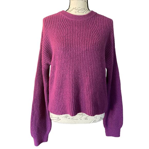 BP Purple Knit Cotton Blend Sweater NEW Size Medium - Picture 1 of 4